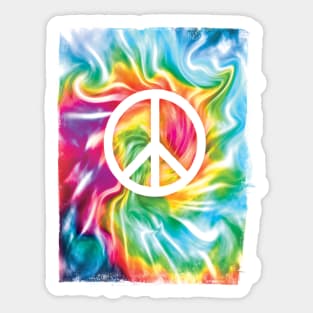 Peace Tie Dye Heart - 70's love Sticker